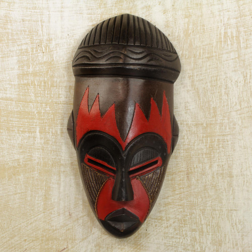 Nigerian Wood Mask 'Harvest Joy'