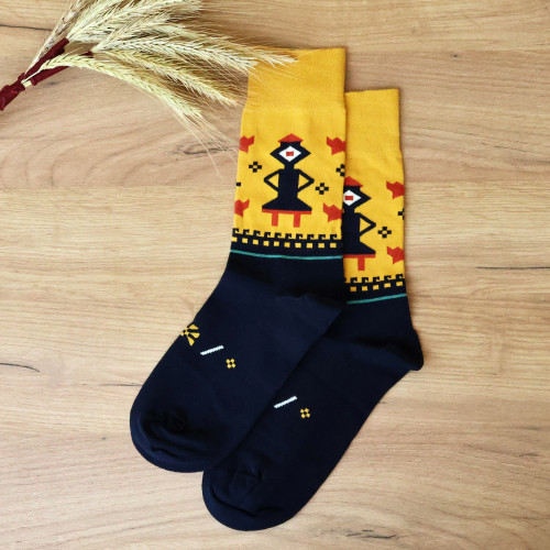 Cotton Blend Socks Featuring Traditional Armenian Themes 'Armenian Heritage'