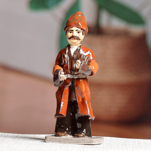 Hand-Painted Ceramic Figurine of Nukh Gentleman 'The Man from Nukh'