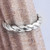 Polished Rope-Shaped Sterling Silver Ear Cuff from Armenia 'One Blessing'