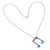 Beam Note-Shaped Blue Natural Flower Pendant Necklace 'Rhythm  Memories'