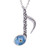 Music-Themed Blue Natural Flower Pendant Necklace 'Melodies  Memories'