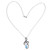 Treble Clef-Shaped Blue Natural Flower Pendant Necklace 'Music  Memories'