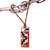 Adjustable Wood Pendant Necklace Hand-Painted in Armenia 'Armenian Symbols'