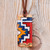 Adjustable Wood Pendant Necklace Hand-Painted in Armenia 'Armenian Symbols'