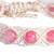 Agate Beaded Macrame Anklet in Pink and White from Armenia 'Precious Pink'