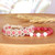 Set of 2 Pink Agate Beaded Bracelets Handcrafted in Armenia 'Sweet Agate'