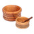 Hand-Carved Striped Beechwood Bowls and Spoon 3 Pieces 'Flavors from the Forest'