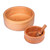 Hand-Carved Beechwood Bowls and Honey Dipper 3 Pieces 'Sweet Custom'