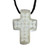 Cross-Shaped Stone Pendant Necklace with Floral Motifs 'Graceful Faith'