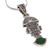 Artisan Crafted Silver and Chrysocolla Pendant Necklace 'Andean Force'