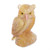 Calcite Gemstone Owl Handmade in Peru 'Mystic Brown Owl'