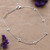 Classic Floral Sterling Silver Station Anklet from India 'Stars  Blooms'