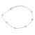 Classic Floral Sterling Silver Station Anklet from India 'Stars  Blooms'