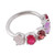 Polished One-Carat Faceted Multi-Gemstone Cocktail Ring 'Pink Lovers'