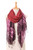 Tie-Dyed Burgundy Purple Batik Rayon and Silk Blend Scarf 'Burgundy Fusion'