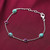 High-Polished Recon Turquoise Cabochon Station Bracelet 'Turquoise Saga'
