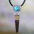 Bamboo and Turquoise Silver Necklace 'Bamboo Island'