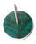 Handmade Modern Fine Silver Chrysocolla Pendant 'Magic Circle'