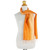 Shimmering Rayon and Silk Blend Scarf in 2-tone Orange 'Shimmering Daisy'