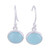 Aqua Blue Chalcedony and Silver Dangle Earrings 'Aqua Aurora'