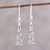 Sterling Silver Openwork Scrolls Dangle Earrings from India 'Ornate Curl'