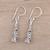 Sterling Silver Openwork Scrolls Dangle Earrings from India 'Ornate Curl'