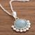 Blue Opal Pendant Necklace from Peru 'Bauble Delight'