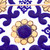 Talavera-Style Ceramic Tiles Set of 12 'Sunflower'
