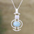 Aventurine and Rainbow Moonstone Pendant Necklace 'Sky Sisters'