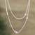Rainbow Moonstone and Amethyst Station Necklace 'Casual Elegance'