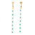 Handmade Gold-Plated Green Onyx Dangle Earrings 'Golden Torrent in Green'