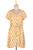 Beige Rayon Tunic-Style Dress with Floral Print and Buttons 'Blooming Spring'