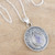 Rainbow Moonstone 925 Silver Pendant Necklace 'Iridescent Charm'