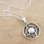 Cultured Pearl Sterling Silver Celtic Star Pendant Necklace 'Pure Elegance'