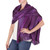 Unique Rayon Chenille Shawl 'Purple Ethereal Inspiration'