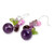 Handcrafted Amethyst and Pearl Dangle Earrings 'Bright Bouquet'