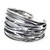 Textured Sterling Silver Cuff Bracelet Crafted by Hand 'Wide River'