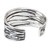 Textured Sterling Silver Cuff Bracelet Crafted by Hand 'Wide River'