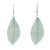 Natural Leaf Dangle Earrings in Jade from Thailand 'Stunning Nature in Jade'