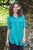 Button-Up Cotton Gauze Shirt from Thailand 'Sea Green Pintucks'