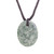 Green Jade Pendant Necklace with Cotton Cord 'Ancient Memory'