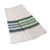 Two Handwoven Guatemalan White and Green Cotton Dish Towels 'Forest Colors'