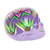 Handcrafted Multicolored Ceramic Figurine 'Festive Skull'