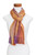 Handwoven Orange and Purple Bamboo Rayon Fringed Scarf 'Iridescent Sunset'