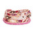 Hand-Woven Beaded Floral Wrap Bracelet with Pewter Button 'Encircling Glam'