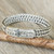 Handcrafted Sterling Silver Wristband Bracelet 'Mayom Tree'