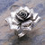 Artisan Crafted Sterling Silver Flower Cocktail Ring 'Forever Rose'