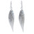 Unique Sterling Silver Dangle Earrings 'Snow Wind'