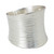Artisan Crafted Modern Sterling Silver Band Ring 'Whispering Snow'
